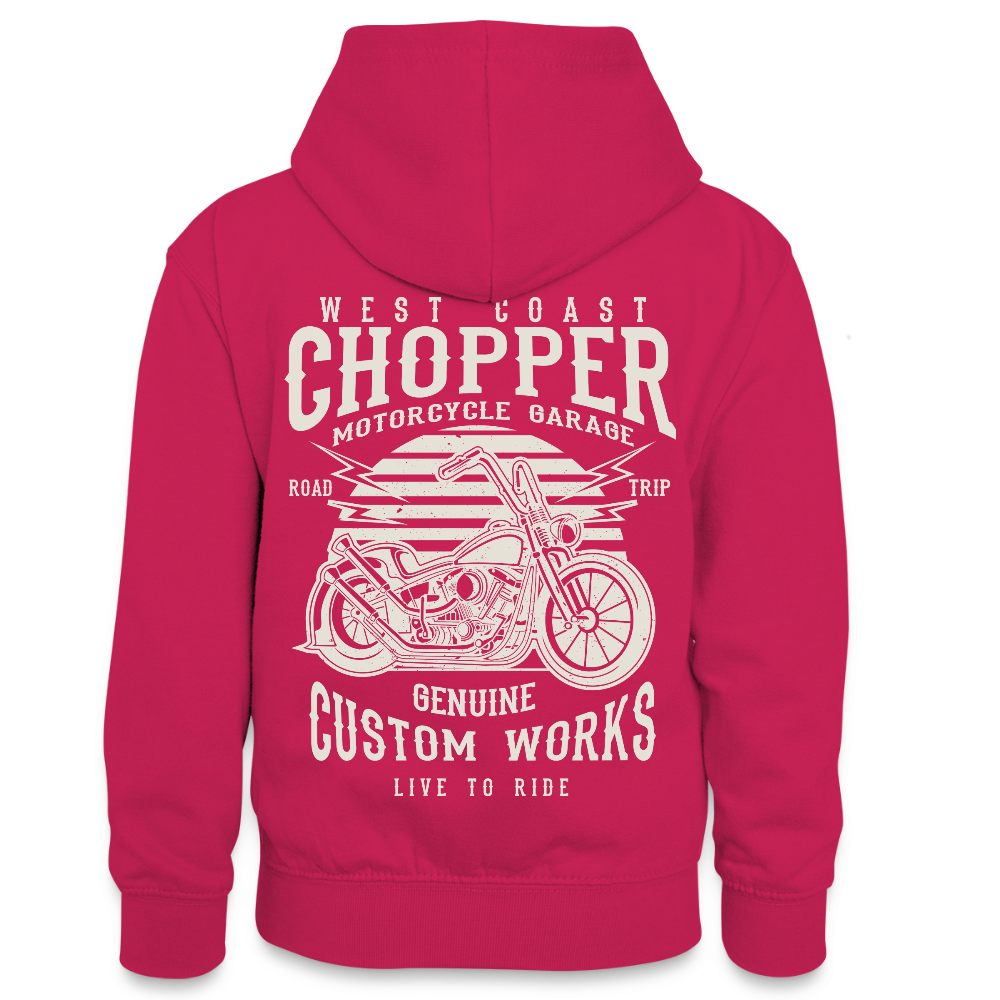 Teenager contrast-hoodie - roze/navy