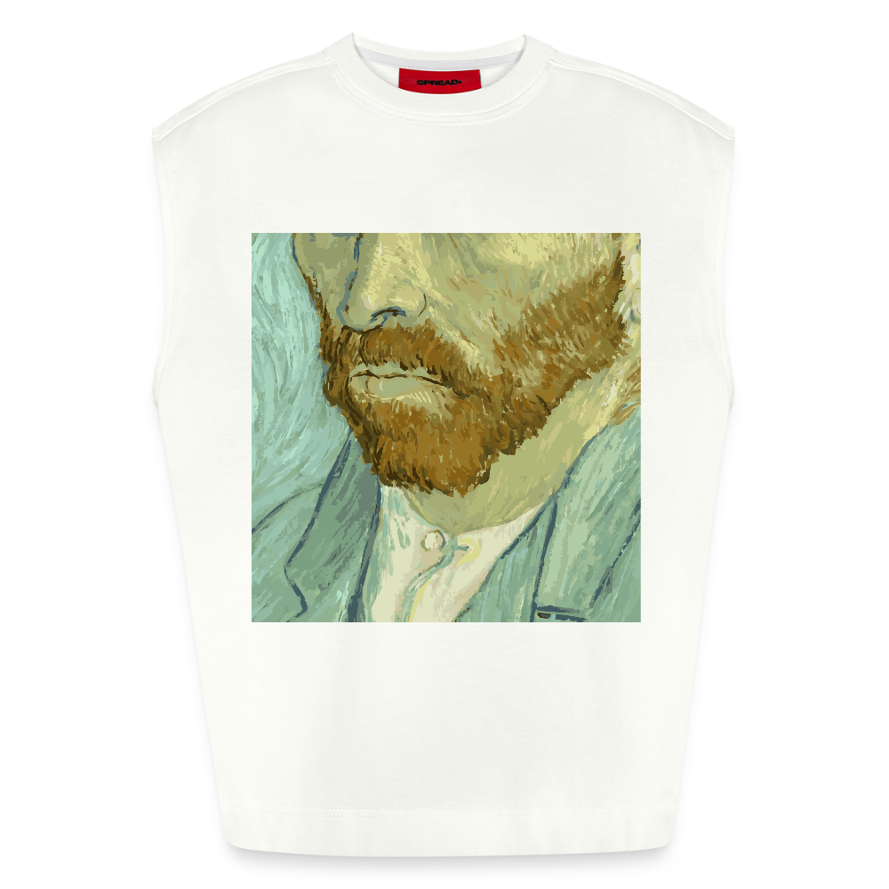 Heavyweight oversized organic tanktop made in EU Mannen - OFF WHITE