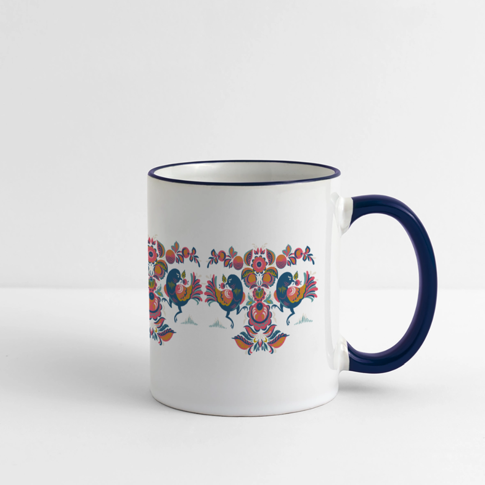 Panoramamok - wit/kobalt blauw