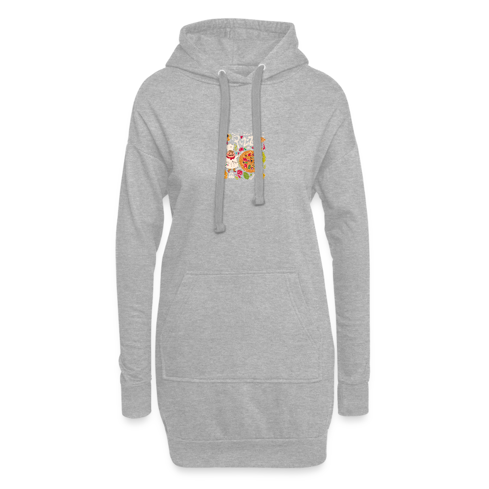 Hoodiejurk - grijs gemêleerd