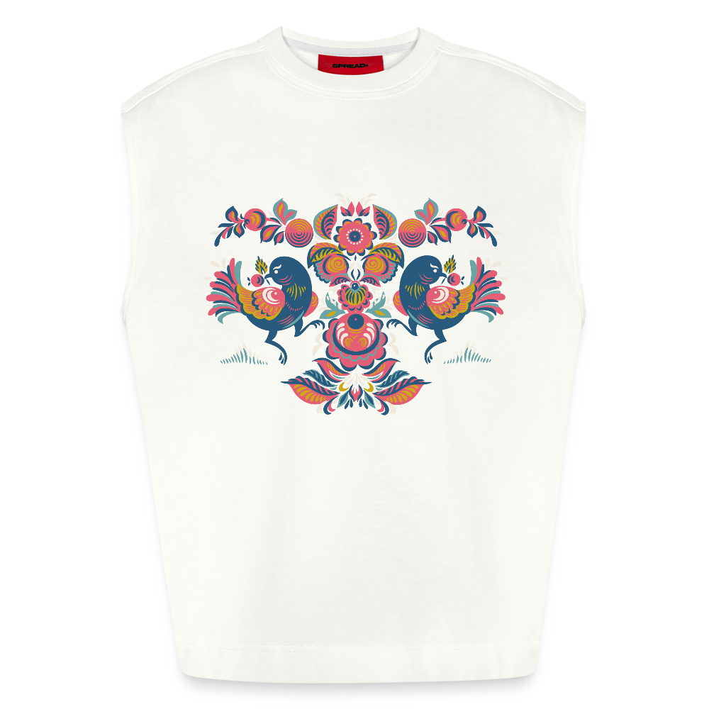 Heavyweight oversized organic tanktop made in EU Vrouwen - OFF WHITE