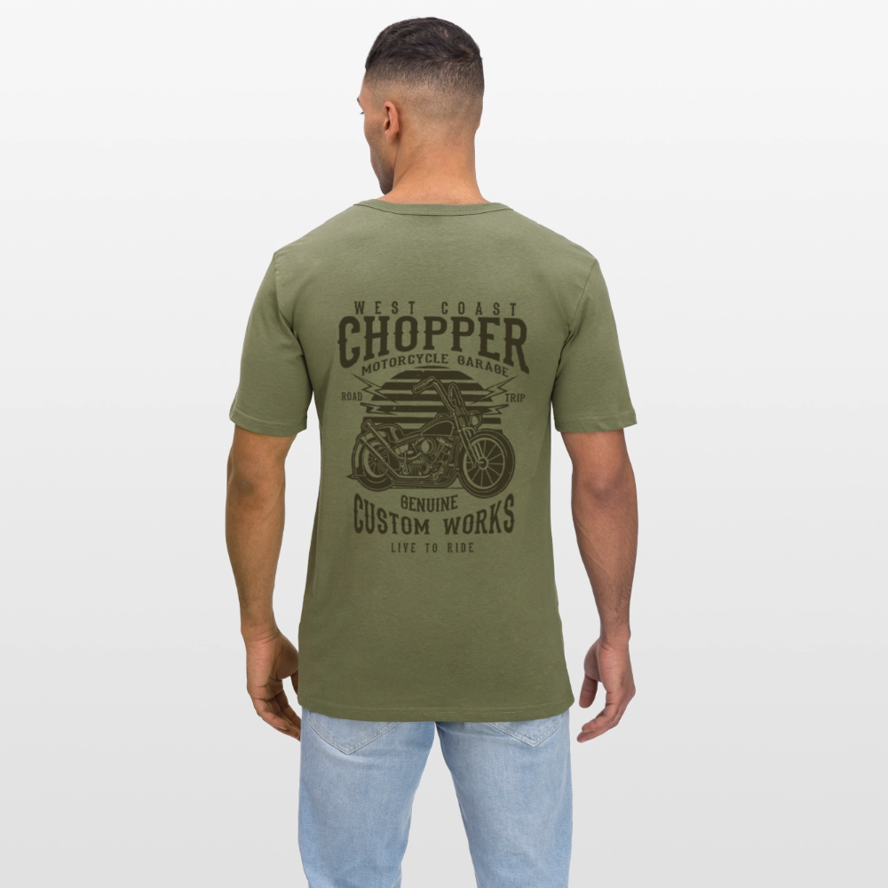 Mannen slim fit T-shirt - kakigroen