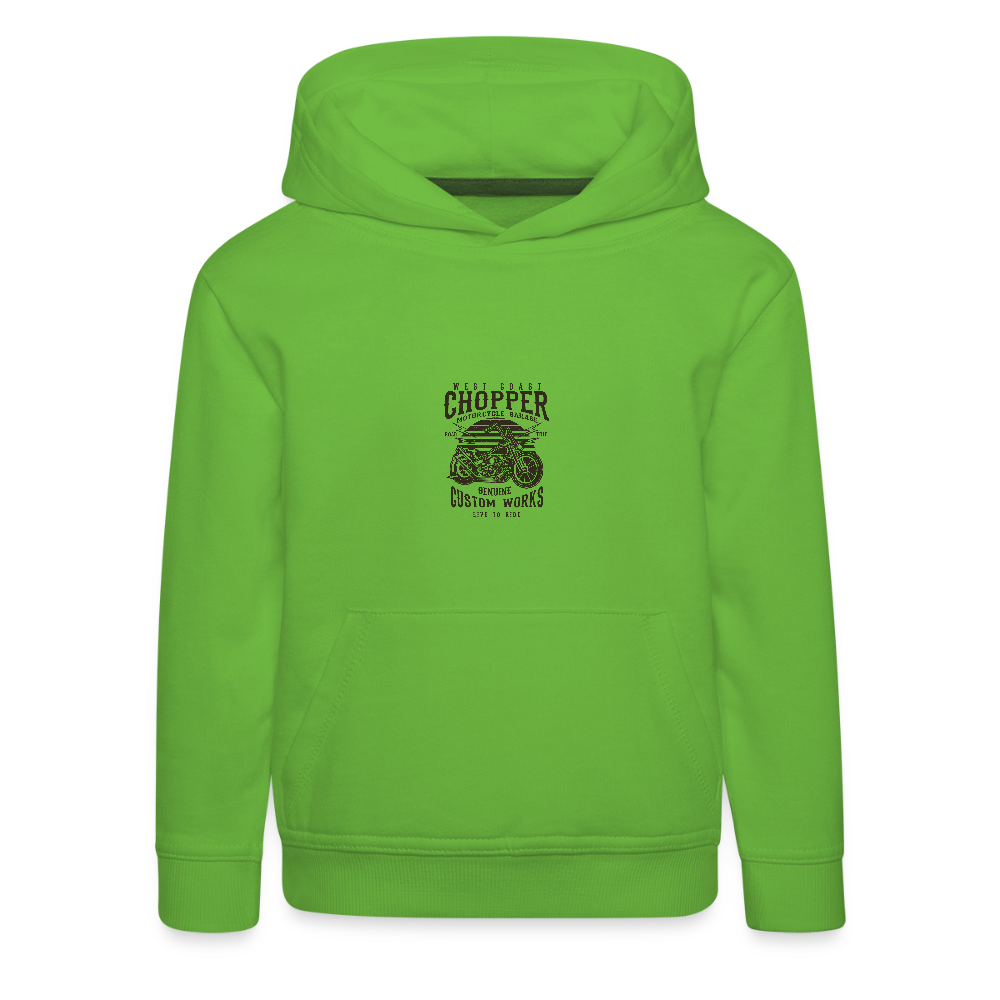 Kinderen trui Premium met capuchon - lichtgroen