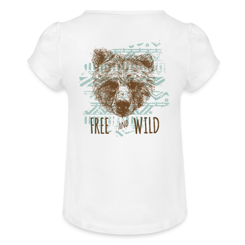 Meisjes-T-shirt met plooien - wit