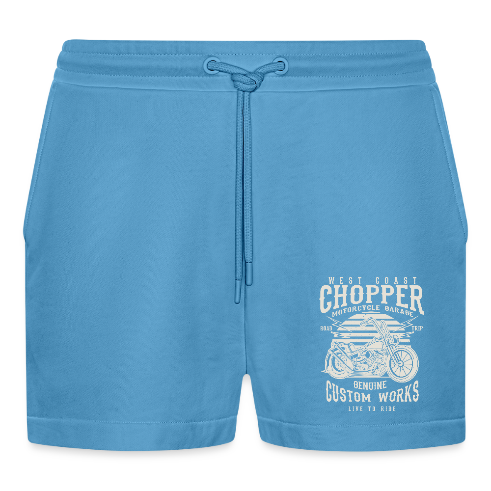 Organic relaxed cropped shorts made in EU - Sol Blue