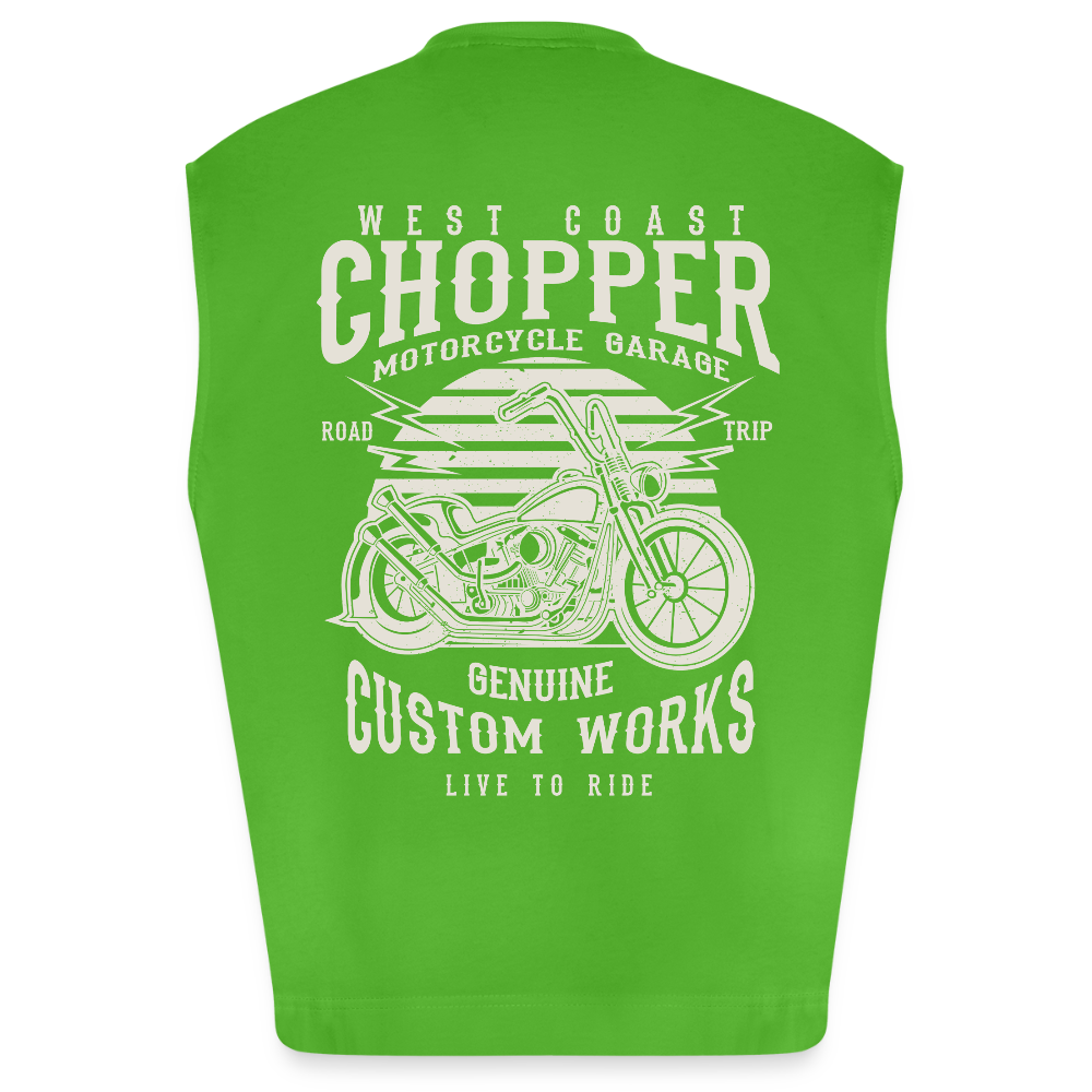 Heavyweight oversized organic tanktop made in EU Unisex - Apple Neon