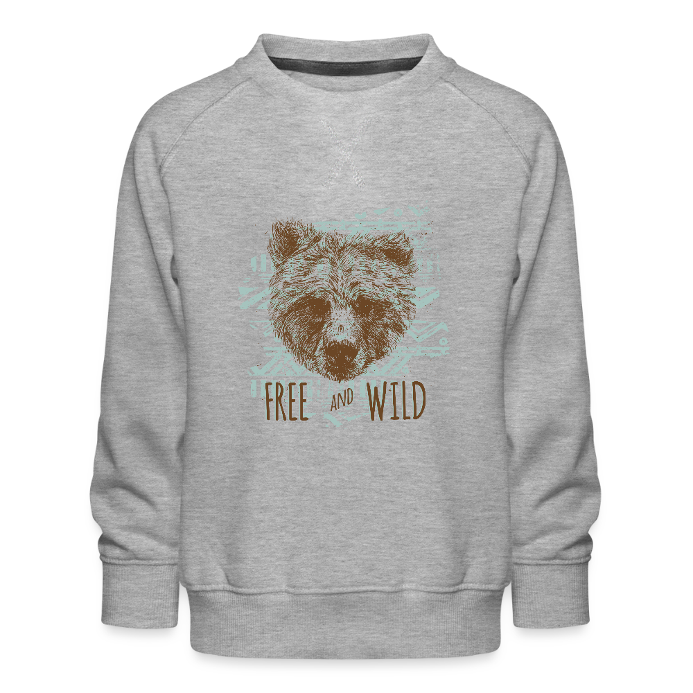 Kinderen premium sweater - grijs gemêleerd