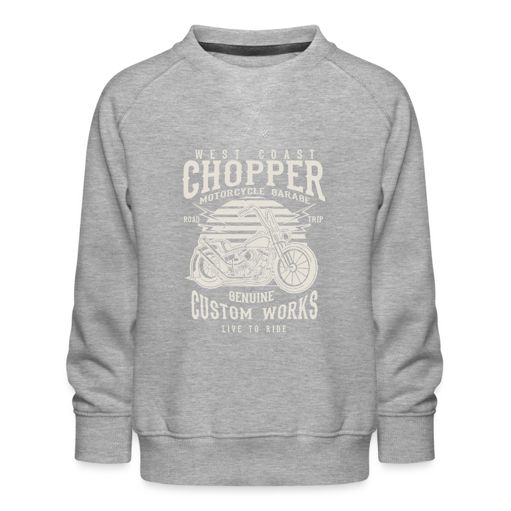 Kinderen premium sweater - grijs gemêleerd