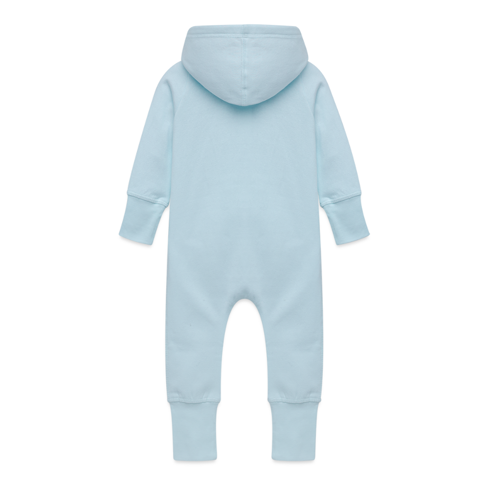 Baby bio sweat kruippakje met capuchon - celeste