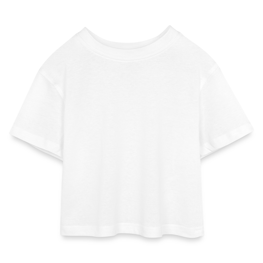 Kinderen cropped jersey T-shirt - wit