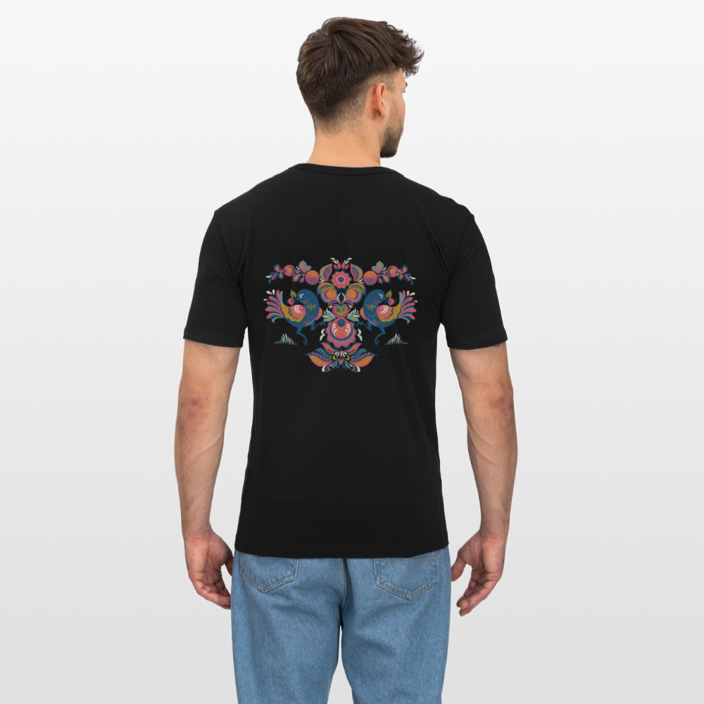 Mannen slim fit T-shirt - zwart