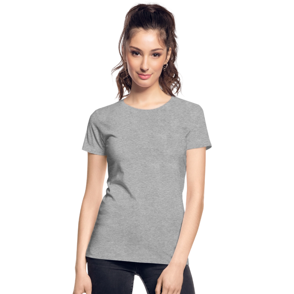 Vrouwen premium bio T-shirt - grijs gemêleerd