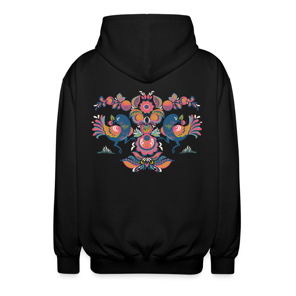 Uniseks zip hoodie - zwart