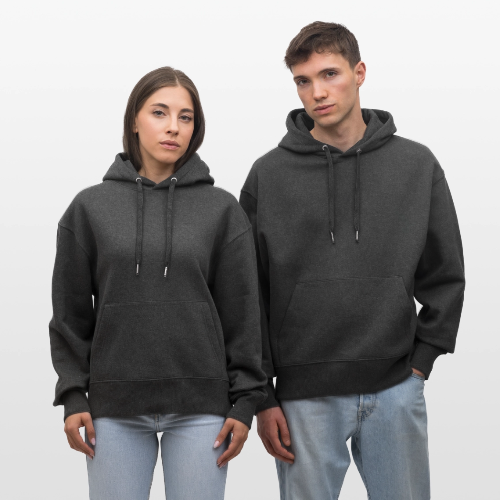 Stanley/Stella Uniseks relaxed fit bio-hoodie SLAMMER - donkergrijs gemêleerd