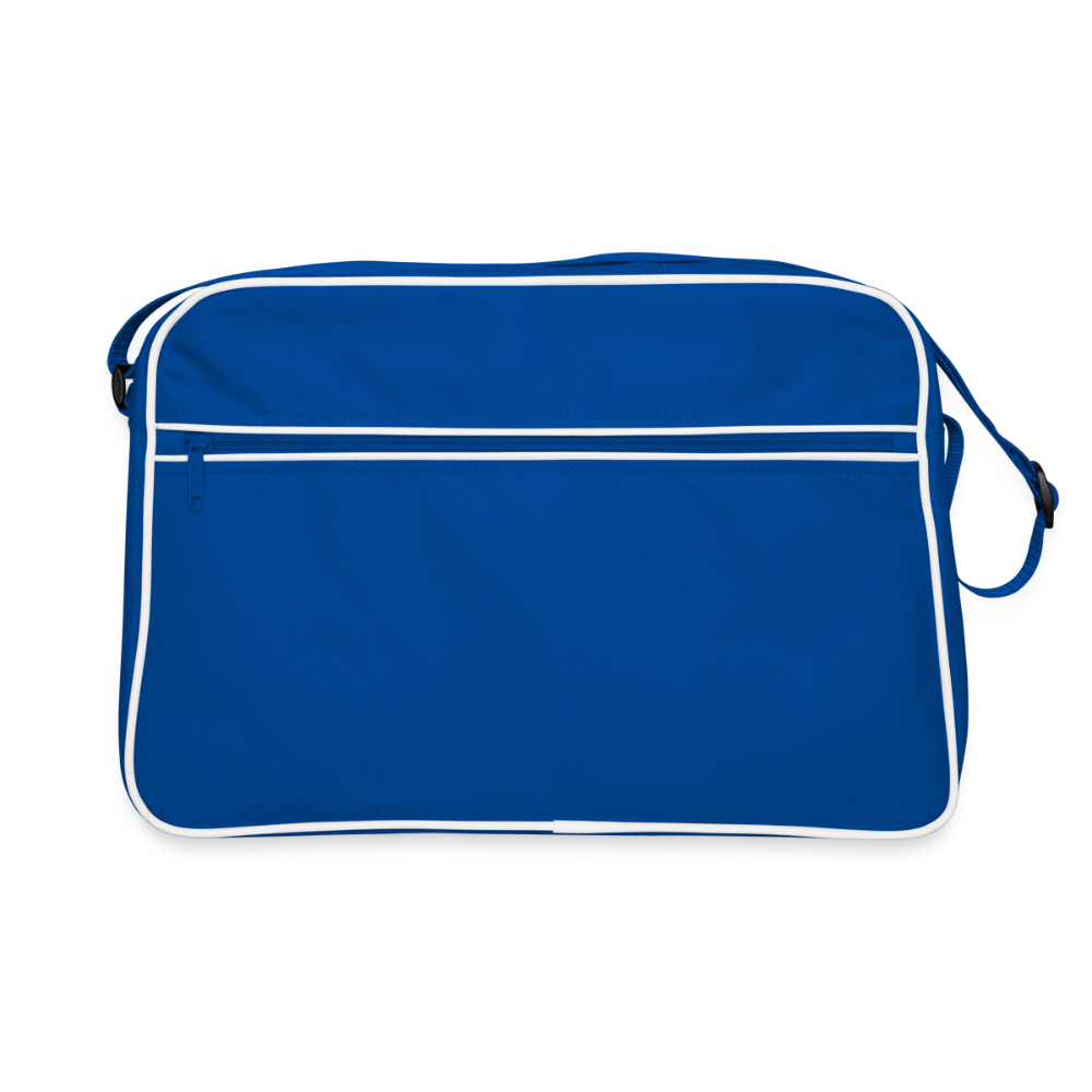Retro-tas - blauw/wit