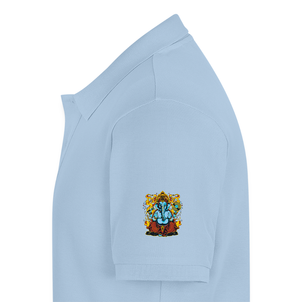 Mannen Premium Bio Poloshirt - lichtblauw