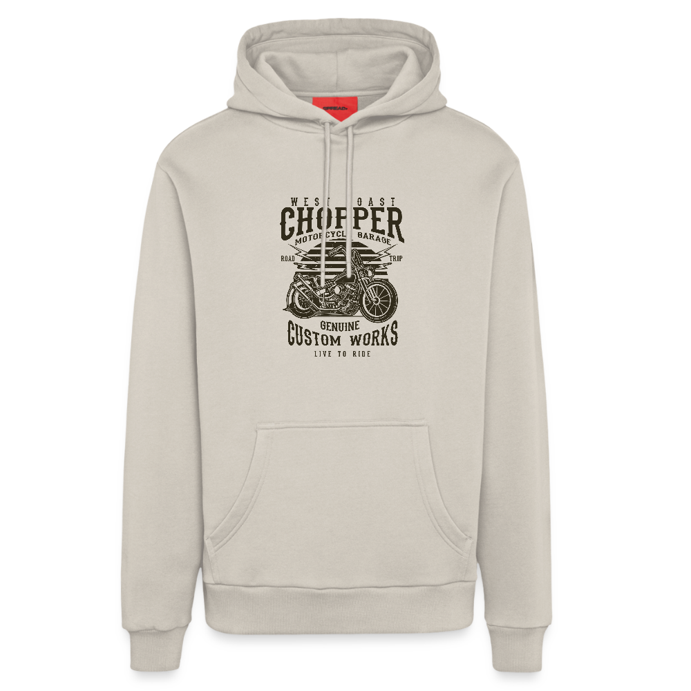 Organic relaxed hoodie made in EU - WARM CLAY