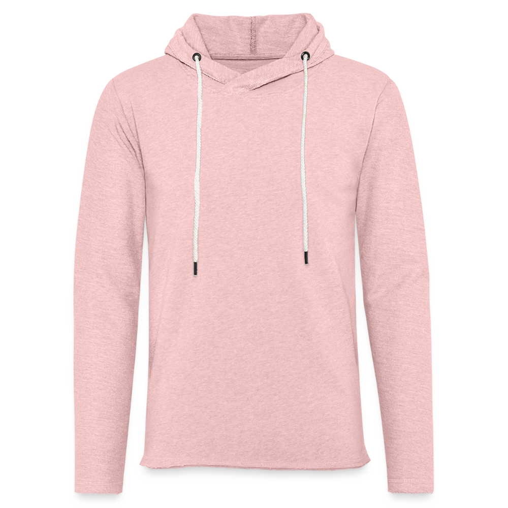 Lichte hoodie unisex - roze-crème gemêleerd