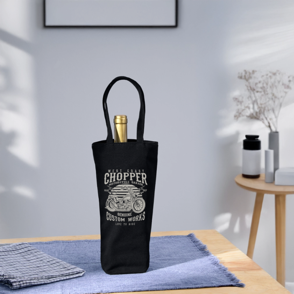 Cadeauzak voor flessen - zwart