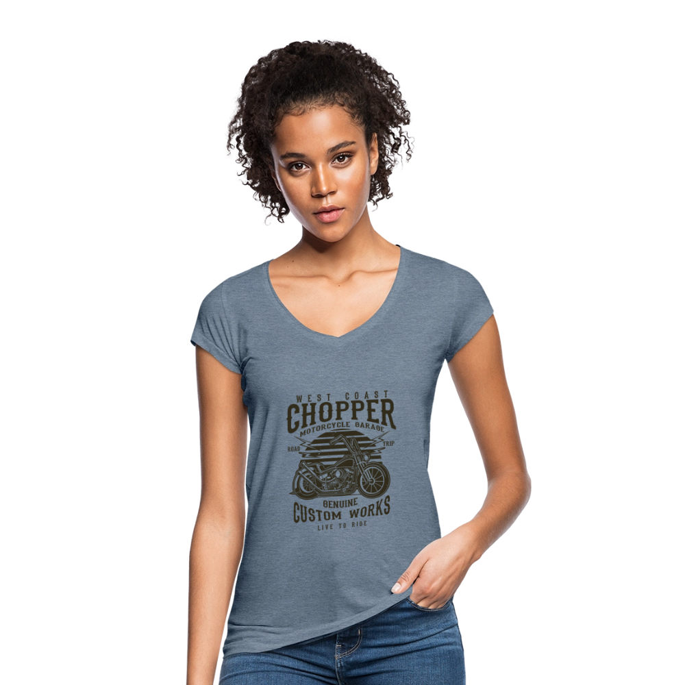 Vrouwen Vintage T-shirt - vintage denim