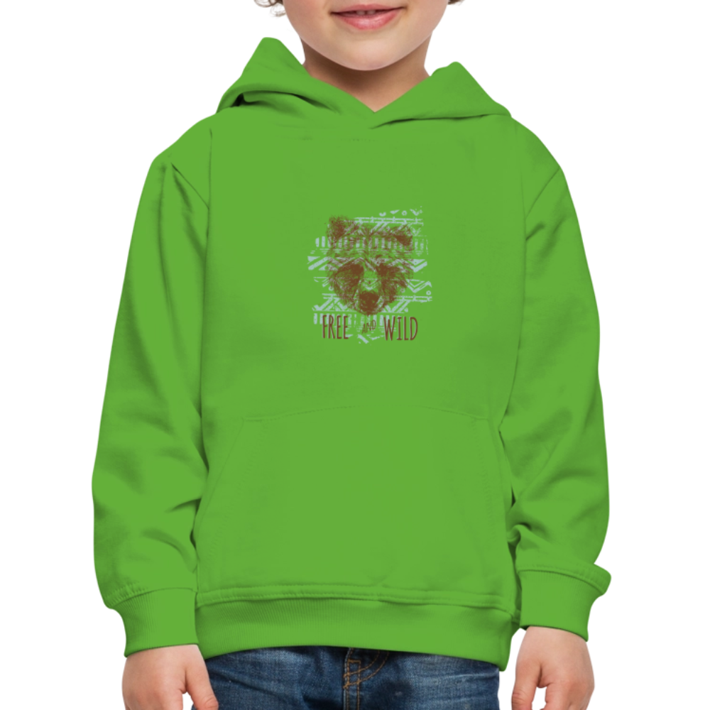 Kinderen trui Premium met capuchon - lichtgroen