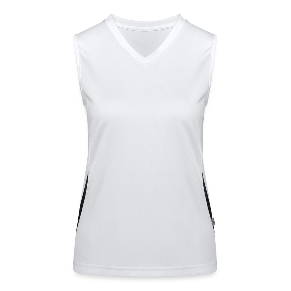 Functionele contrasterende tanktop voor vrouwen - wit/zwart