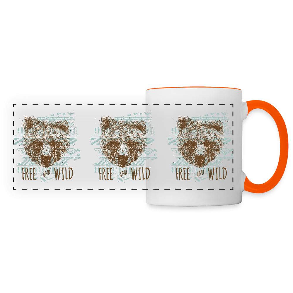 Panoramamok - wit/oranje