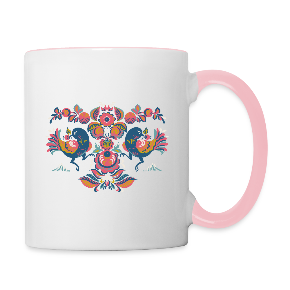 Mok tweekleurig - wit/roze