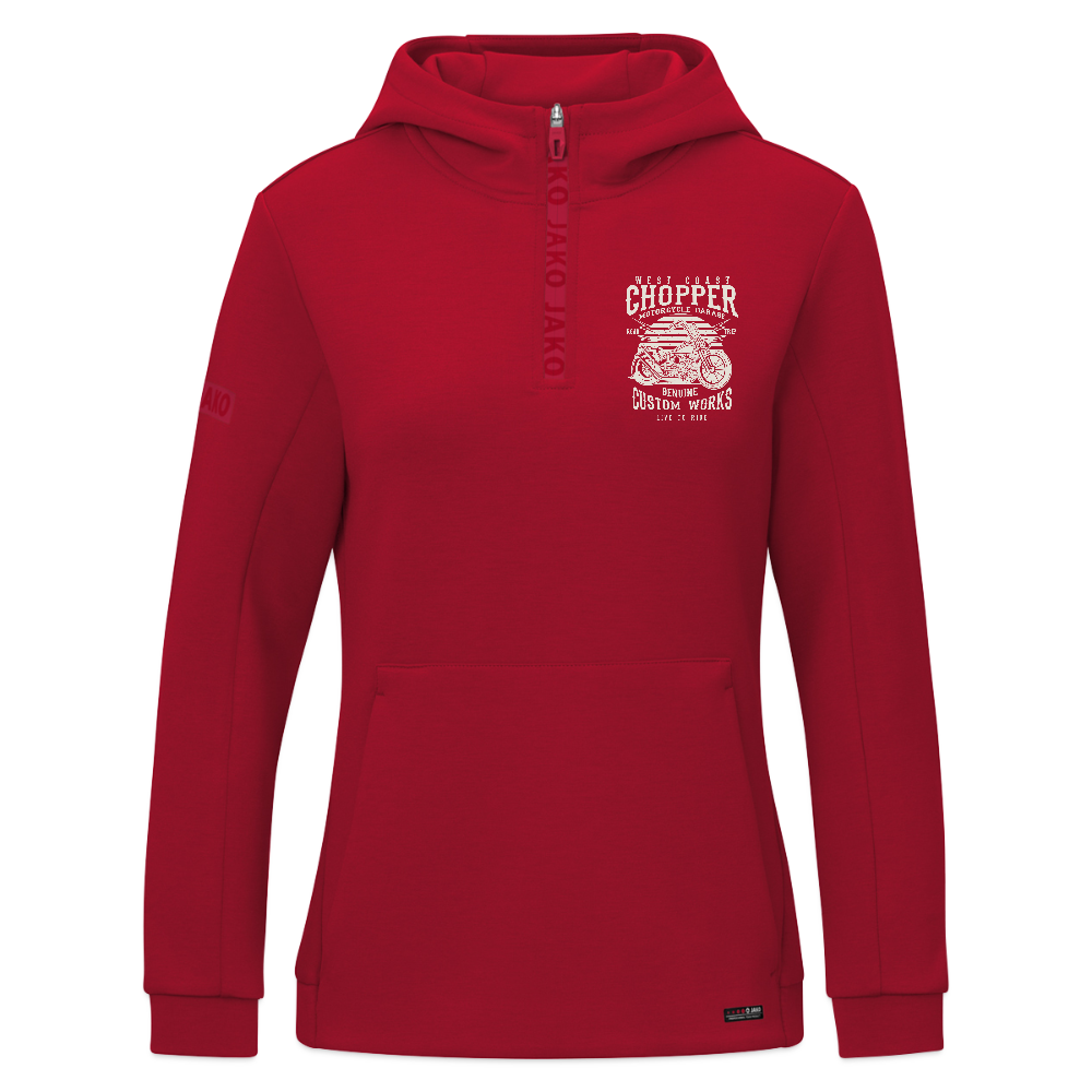 JAKO Vrouwen ziphoodie Pro Casual - donkerrood