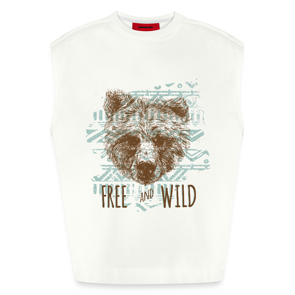 Heavyweight oversized organic tanktop made in EU Vrouwen - OFF WHITE