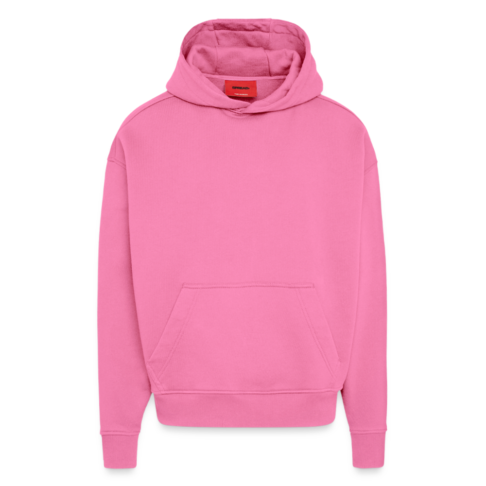 Heavyweight oversized organic hoodie made in EU - AURA PINK