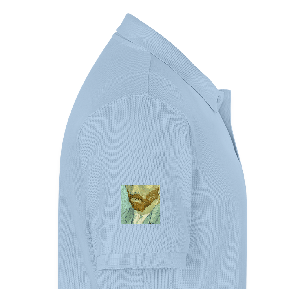 Mannen Premium Bio Poloshirt - lichtblauw