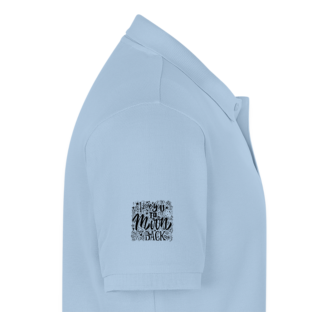 Mannen Premium Bio Poloshirt - lichtblauw