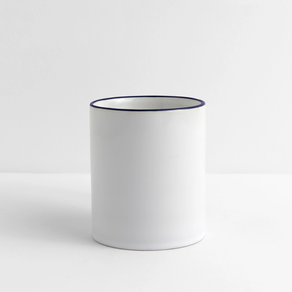 Panoramamok - wit/kobalt blauw