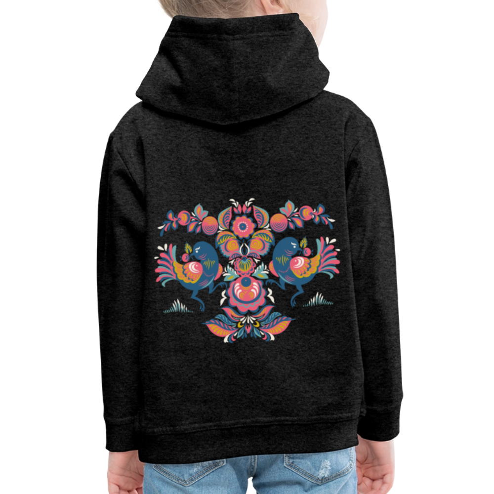 Kinderen trui Premium met capuchon - houtskool