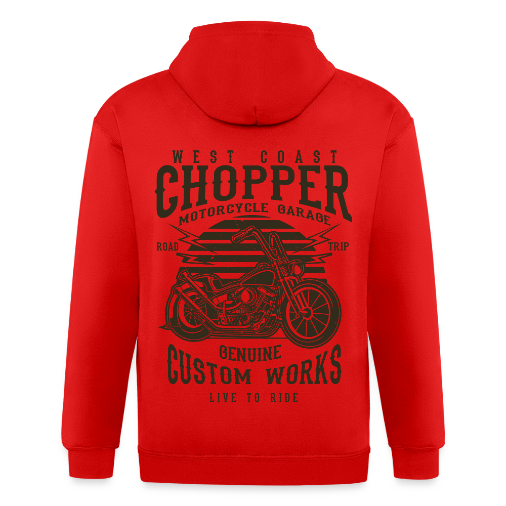 Mannenjack Heavyweight met capuchon - rood