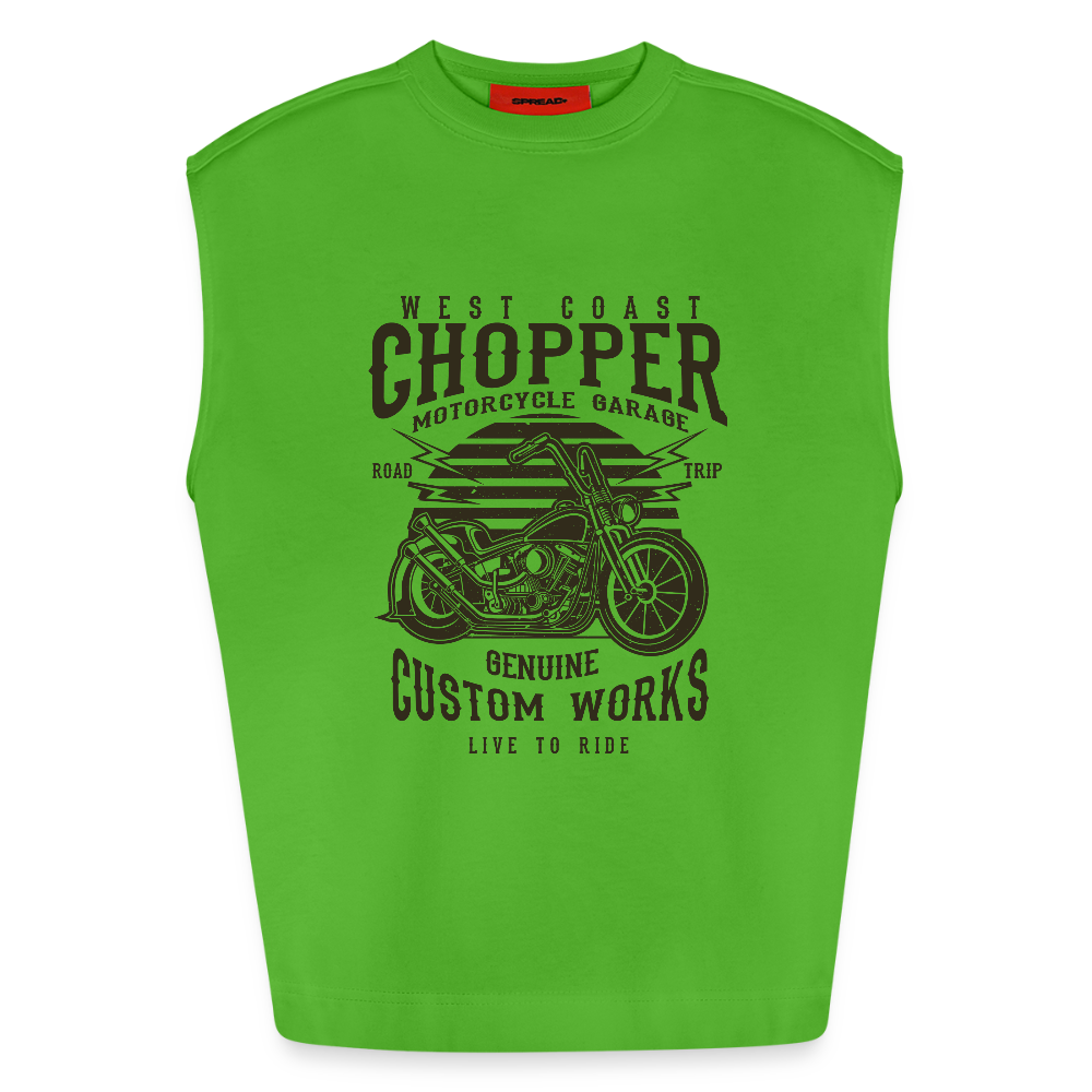 Heavyweight oversized organic tanktop made in EU Unisex - Apple Neon