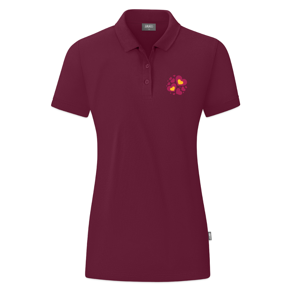 JAKO Vrouwen polo Organic - wijnrood