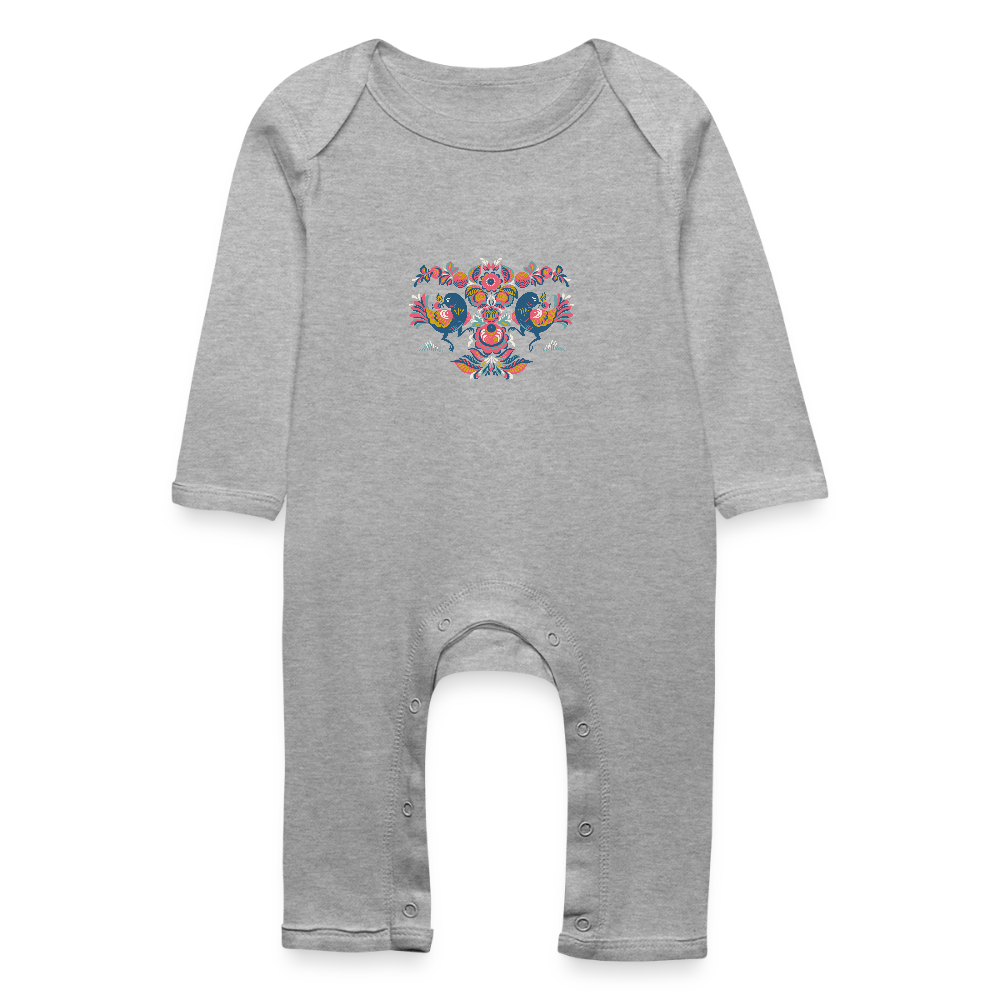 Baby bio kruippakje - grijs gemêleerd