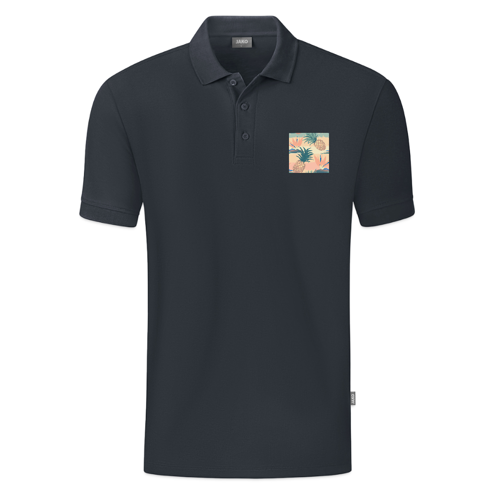JAKO Mannen Polo Organic - houtskool