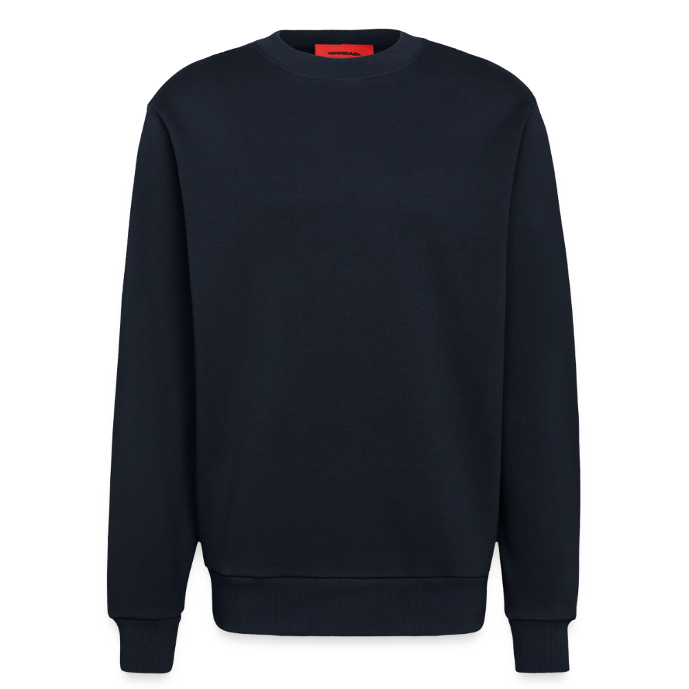 Organic relaxed crewneck made in EU - DARK NAVY