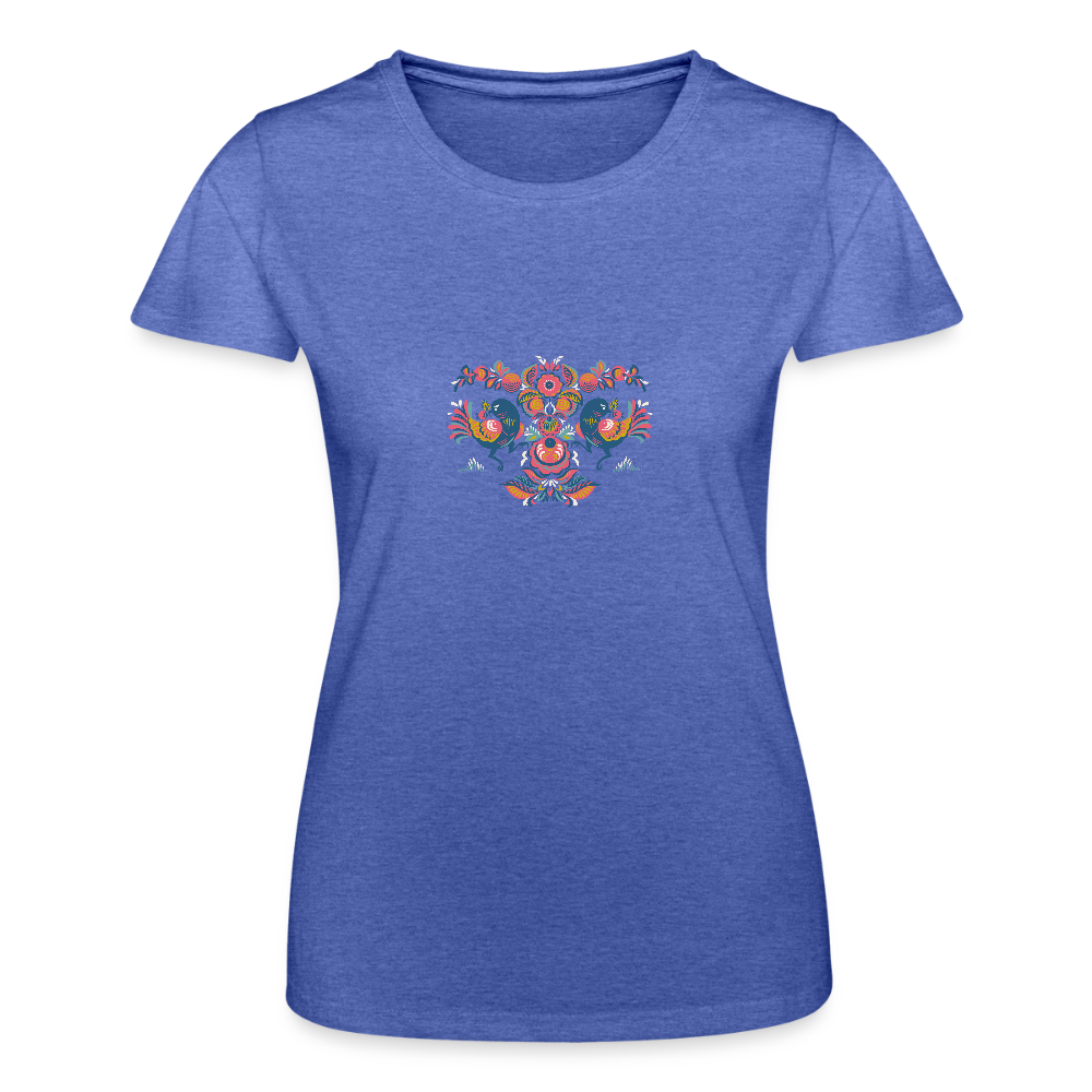 Vrouwen T-shirt van Fruit of the Loom - blauw gemêleerd