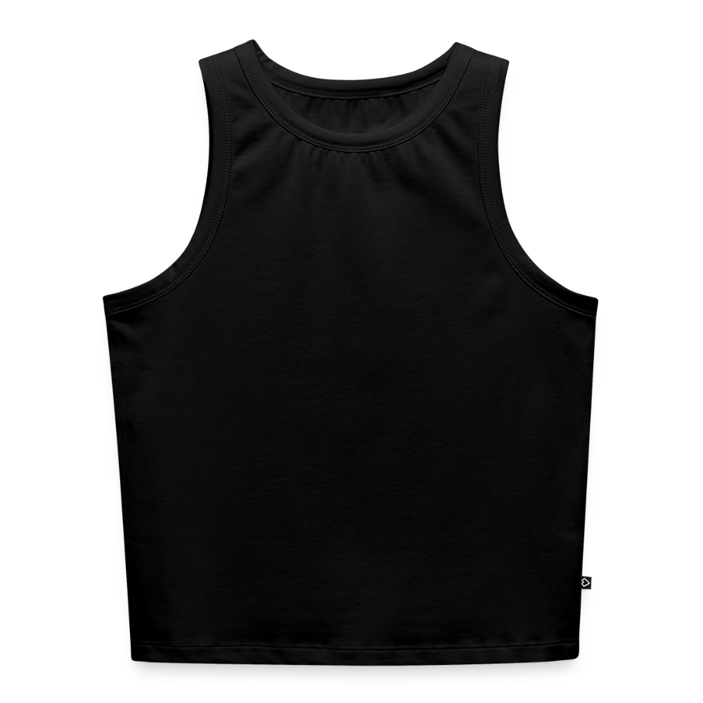 Vrouwen cropped tanktop - zwart