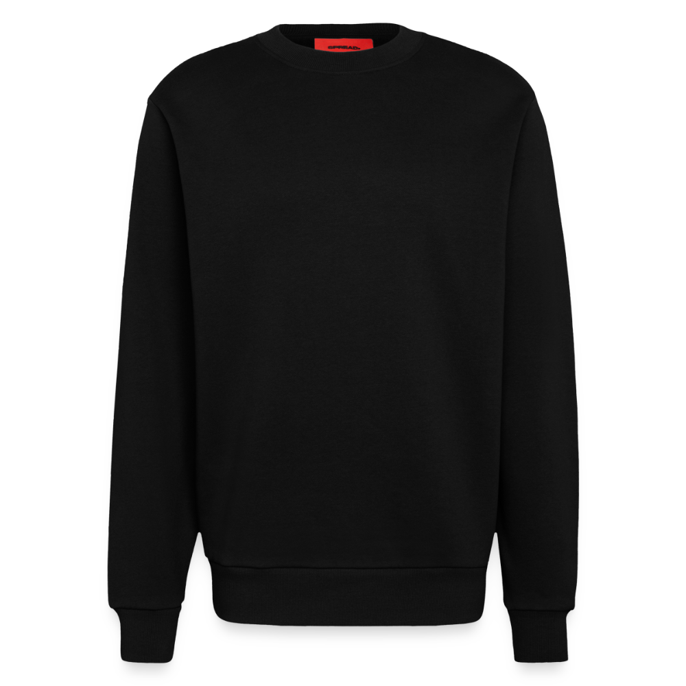 Heavyweight oversized organic crewneck made in EU - SOLID BLACK