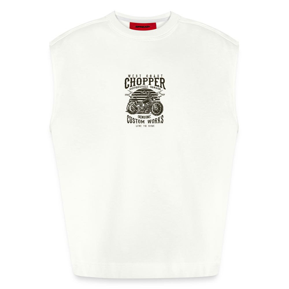 Heavyweight oversized organic tanktop made in EU Unisex - OFF WHITE