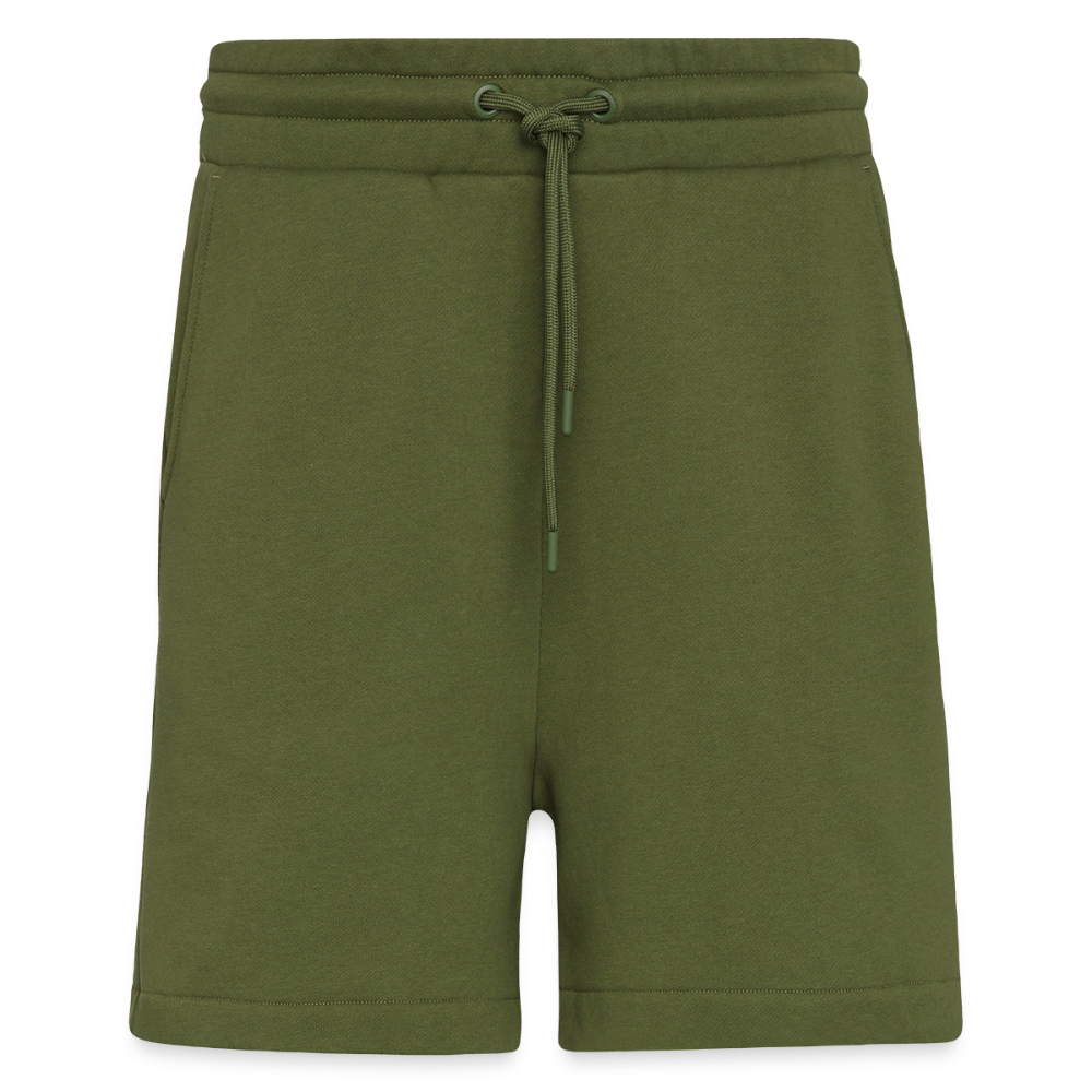 Organic relaxed shorts made in EU - MOSS GREEN
