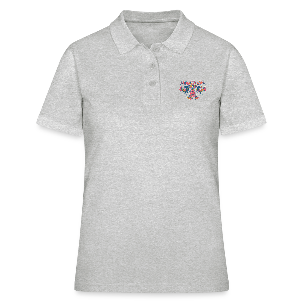 Women's Polo Shirt - grijs gemêleerd
