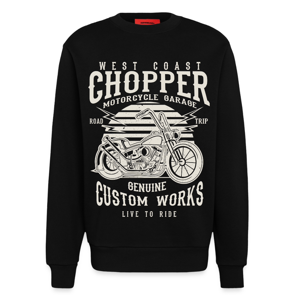 Organic relaxed crewneck made in EU - SOLID BLACK