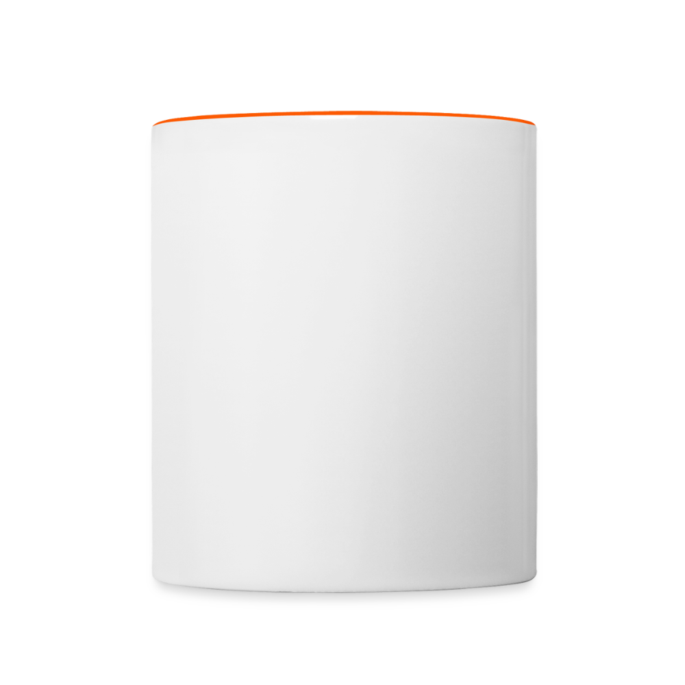 Mok tweekleurig - wit/oranje