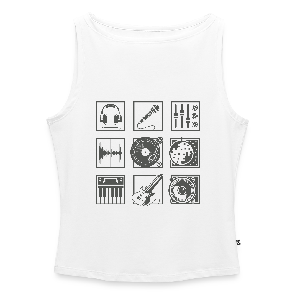 Vrouwen tanktop met U-hals - wit